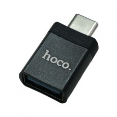 Переходник, Адаптер HOCO UA17 OTG Type-C - USB 3.0, черный