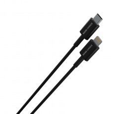 Дата-кабель More choice K71Si Smart USB 2.4A PD30W Lightning 8-pin Type-C 1м, черный