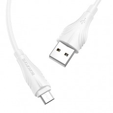 Кабель BOROFONE BX18 Micro USB 2.0м 2.4A  (белый)