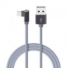 Кабель BOROFONE BX26 Micro USB 2.4A 1m L - образный (серый)