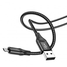 Кабель USB на Micro-USB BX56 (алюминиевый сплав) 1.0м 2.4A (черный)