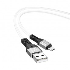 Кабель BOROFONE BX64 Micro USB Silicone 3.0A 1м (белый)