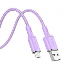 Кабель BOROFONE BX90 Micro USB 2.4A 1m (сиреневый)