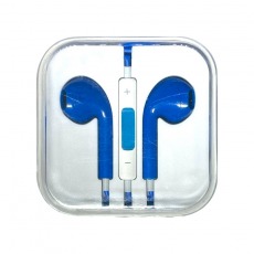 Наушники EarPods 3.5 мм COPY с микрофоном (синий)