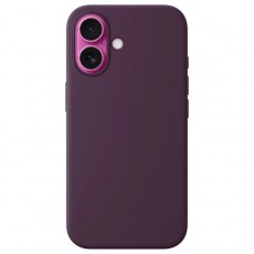 Чехол для iPhone 16 MagSafe Silicone Case 1:1 (закрытый низ) фиолетовый