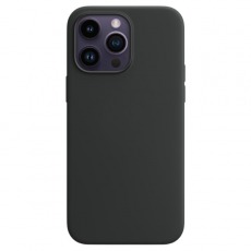 Чехол для iPhone 14 Pro Max MagSafe Silicone Case 1:1 (закрытый низ) черный