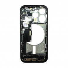 Средняя часть (корпус) для iPhone 15 Pro со шлейфами (Ростест) (черный) разбор, AASP