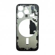 Средняя часть (корпус) для iPhone 15 Pro со шлейфами (Ростест) (черный) разбор, AASP