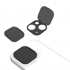 Защитное стекло камеры для iPhone 12 Mini с крышкой черный