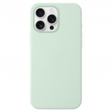Чехол для iPhone 16 Pro Max MagSafe Silicone Case 1:1 (закрытый низ) аквамарин