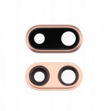 Стекло камеры для iPhone 8 Plus с рамкой золотое OEM