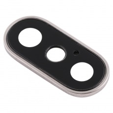 Стекло камеры для iPhone XS Max с рамкой белое OEM