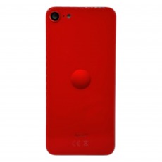 Задняя крышка и стекло камеры для iPhone SE (2020) (красный) (Ростест) стандартный вырез (с лого)