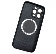 Чехол стеклянный-матовый для iPhone 12 Pro Max с защитой камеры (MagSafe) черный