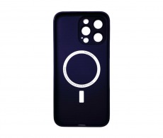 Чехол стеклянный для iPhone 13 Pro с защитой камеры (MagSafe) фиолетовый
