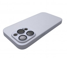 Чехол стеклянный-матовый для iPhone 13 Pro с защитой камеры (MagSafe) белый