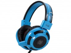 Наушники компьютерные YORO F05 с микрофоном (USB) (синий)