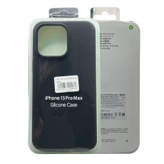 Чехол Apple iPhone 15 Pro Max Silicone Case (черный)