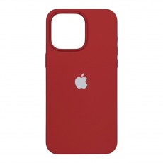 Чехол Apple iPhone 15 Pro Max Silicone Case (темно-красный)
