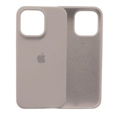 Чехол Apple iPhone 15 Pro Max Silicone Case (серо-бежевый)