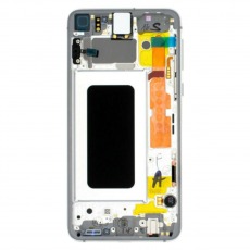 Дисплей для Samsung SM-G970F Galaxy S10e в рамке тачскрин серебряный OR Б/У