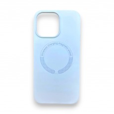 Чехол для iPhone 14 Pro Max Silicone Case MagSafe голубой
