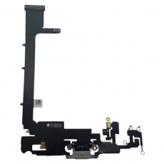 Шлейф для iPhone 11 Pro Max на системный разъем, микрофон, без микросхемы белый, OEM