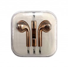 Наушники EarPods 3.5 мм с микрофоном глянцевый (бронзовый)