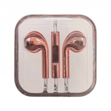 Наушники EarPods 3.5 мм COPY с микрофоном глянцевый (розовый)