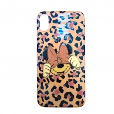 Чехол силикон для Apple IPhone XR Minie (черно-розовый)