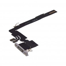 Шлейф для iPhone 16 Pro Max на системный разъем, микрофон, белый, OEM