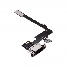 Шлейф для iPhone 16 Pro на системный разъем, микрофон, черный, OEM