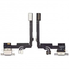 Шлейф для iPhone 16 Pro на системный разъем, микрофон, белый, OEM