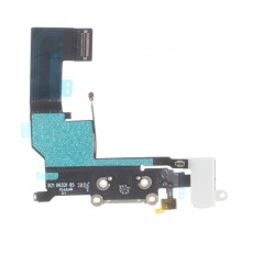 Шлейф для iPhone SE на системный разъем, разъем гарнитуры, микрофон, белый, OEM