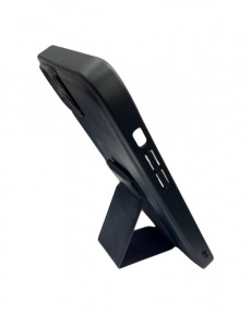 Чехол для iPhone 14 Leather с подставкой синий