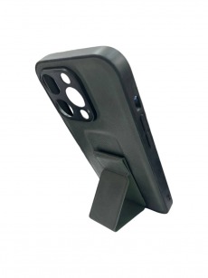 Чехол для iPhone 14 Pro Leather с подставкой зеленый