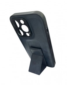 Чехол для iPhone 14 Pro Leather с подставкой синий