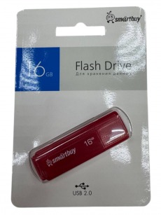 Флэш накопитель Smartbuy 16GB USB 2.0 красный
