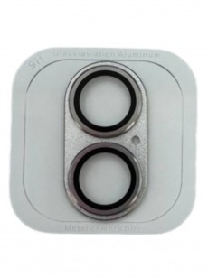 Защитное стекло камеры для iPhone 16,17 AF+AR metal серебро