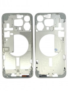 Средняя рамка (корпус) iPhone 15 Pro Max (белый титан)