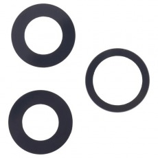 Стекло камеры для iPhone 17 Pro без рамки (3 шт) черное OEM