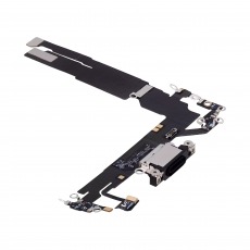 Шлейф для iPhone 16 на системный разъем, микрофон, черный, OEM