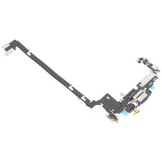 Шлейф для iPhone 17 Pro Max на системный разъем, микрофон, синий, (eSIM) US OEM