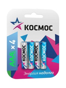 Элемент питания никелиевый аккумулятор Космос ААA 1100 mAh