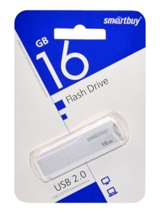 Флэш накопитель Smartbuy 16GB USB 2.0 белый