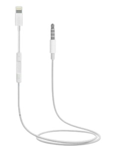 Переходник Apple Lightning 8-pin - 3,5 jack Aux(с кнопками громкости) MH021
