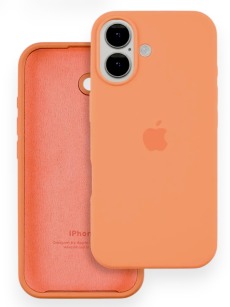 Чехол для iPhone 17 MagSafe Silicone Case Orange 1:1 (закрытый низ) оранжевый