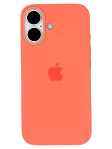 Чехол для iPhone 16 MagSafe Silicone Case 1:1 Tangerine (закрытый низ) мандариновый