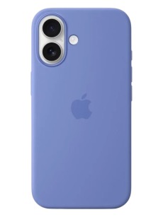 Чехол для iPhone 16 MagSafe Silicone Case 1:1 Periwinkle (закрытый низ) голубой