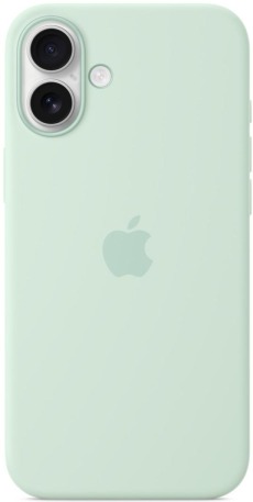 Чехол для iPhone 16 MagSafe Silicone Case 1:1 Aquamarine (закрытый низ) Аквамарин